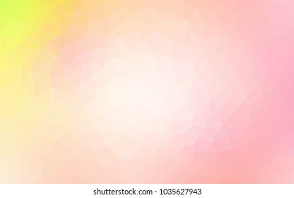 Light Orange vector polygonal illustration, which consist of triangles. Triangular pattern for your business design. Geometric background in Origami style with gradient. 