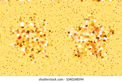 Light Orange vector polygonal illustration consisting of rectangles. Rectangular design for your business. Creative geometric background in origami style with gradient.