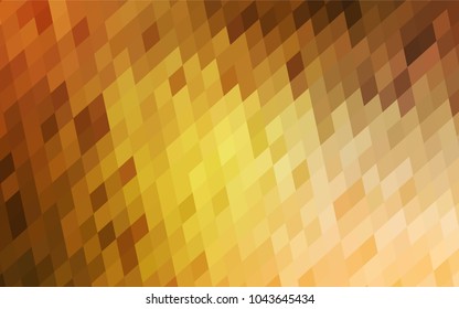 Light Orange vector polygonal illustration, which consist of rectangles. Rectangular pattern for your business design. Geometric background in Origami style with gradient. 