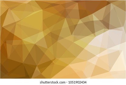 Light Orange vector polygonal illustration, which consist of triangles. Triangular pattern for your business design. Geometric background in Origami style with gradient. 