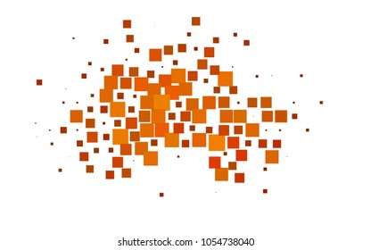 Light Orange vector polygonal illustration, which consist of rectangles. Rectangular pattern for your business design. Geometric background in Origami style with gradient. 