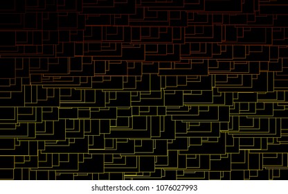 Light Orange vector polygonal illustration consisting of rectangles. Rectangular design for your business. Creative geometric background in origami style with gradient.