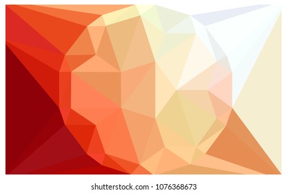Light Orange vector polygonal illustration, which consist of triangles with a gemstone in center. Triangular design of a huge diamond for your business. Creative geometric background of gems.