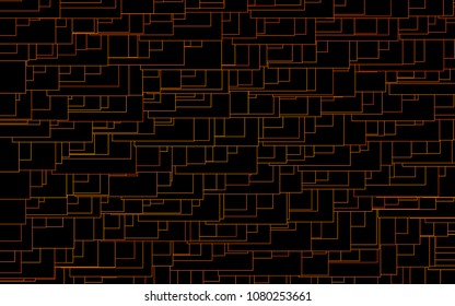 Light Orange vector polygonal illustration consisting of rectangles. Rectangular design for your business. Creative geometric background in origami style with gradient.