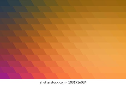 Light Orange vector polygonal illustration, which consist of rectangles. Rectangular pattern for your business design. Geometric background in Origami style with gradient. 