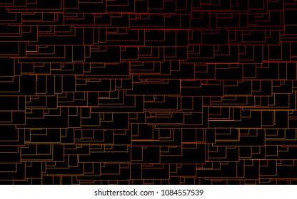 Light Orange vector polygonal illustration consisting of rectangles. Rectangular design for your business. Creative geometric background in origami style with gradient.