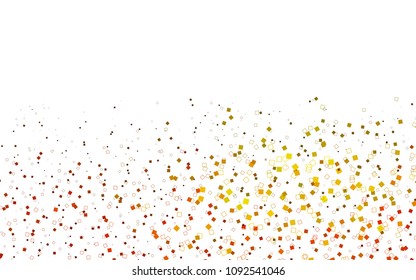 Light Orange vector polygonal illustration, which consist of rectangles. Rectangular pattern for your business design. Geometric background in Origami style with gradient. 