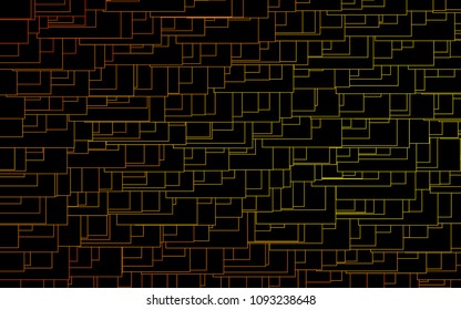 Light Orange vector polygonal illustration consisting of rectangles. Rectangular design for your business. Creative geometric background in origami style with gradient.