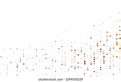 Light Orange vector polygonal illustration, which consist of rectangles. Rectangular pattern for your business design. Geometric background in Origami style with gradient. 