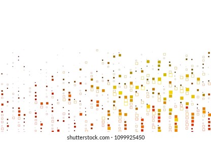 Light Orange vector polygonal illustration, which consist of rectangles. Rectangular pattern for your business design. Geometric background in Origami style with gradient. 