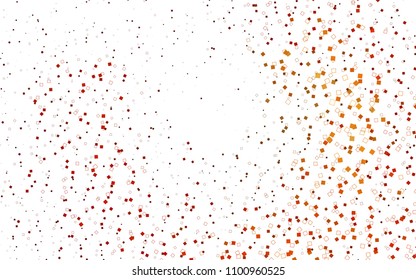 Light Orange vector polygonal illustration consisting of rectangles. Rectangular design for your business. Creative geometric background in origami style with gradient.