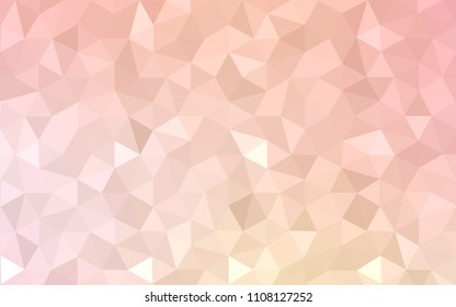 Light Orange vector polygonal illustration, which consist of triangles. Triangular design for your business. Creative geometric background in Origami style with gradient