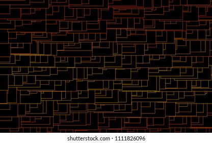 Light Orange vector polygonal illustration, which consist of rectangles. Rectangular pattern for your business design. Geometric background in Origami style with gradient. 
