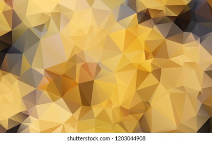 Light Orange vector polygonal illustration, which consist of triangles. Triangular design for your business. Creative geometric background