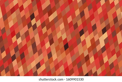 Light Orange vector polygonal illustration, which consist of rectangles. Rectangular pattern for your business design. Geometric background in Origami style with gradient. 