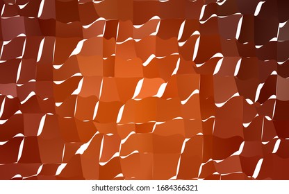 Light Orange vector polygonal illustration consisting of rectangles. Rectangular design for your business. Creative geometric background in origami style with gradient.