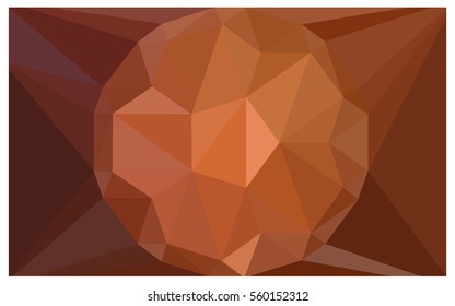Light Orange vector polygonal illustration, which consist of triangles with a gemstone in center. Triangular design of a huge diamond for your business. Creative geometric background of gems.