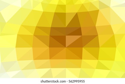 Light Orange vector polygonal illustration, which consist of triangles. Triangular pattern for your business design. Geometric background in Origami style with gradient. 