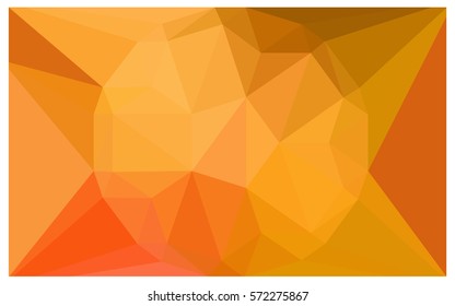 Light Orange vector polygonal illustration, which consist of triangles with a gemstone in center. Triangular design of a huge diamond for your business. Creative geometric background of gems.