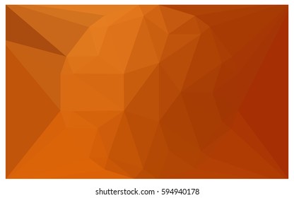 Light Orange vector polygonal illustration, which consist of triangles with a gemstone in center. Triangular design of a huge diamond for your business. Creative geometric background of gems.