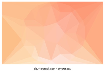 Light Orange vector polygonal illustration, which consist of triangles with a gemstone in center. Triangular design of a huge diamond for your business. Creative geometric background of gems.