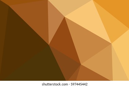 Light Orange vector polygonal illustration, which consist of triangles. Triangular design for your business. Creative geometric background in Origami style with gradient