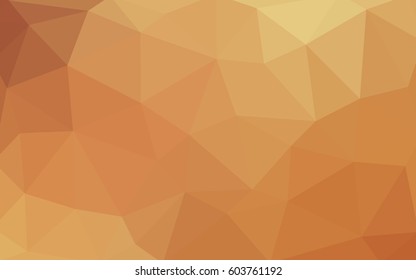 Light Orange vector polygonal illustration, which consist of triangles. Triangular pattern for your business design. Geometric background in Origami style with gradient. 