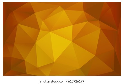 Light Orange vector polygonal illustration, which consist of triangles. Triangular pattern for your business design. Geometric background in Origami style with gradient. 