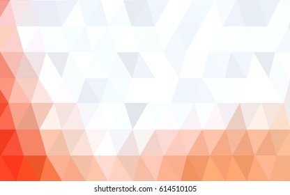 Light Orange vector polygonal illustration, which consist of triangles. Triangular pattern for your business design. Geometric background in Origami style with gradient. 