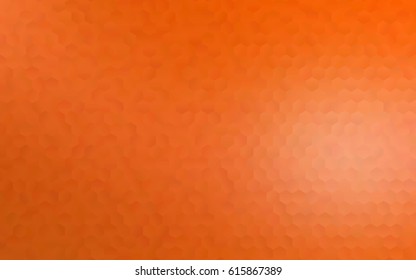 Light Orange vector polygonal illustration, which consist of hexagons. Hexagonal pattern for your business design. Geometric background in Origami style with gradient. 