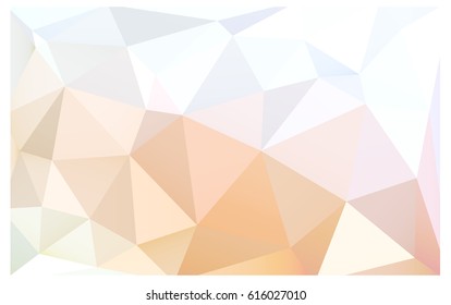 Light Orange vector polygonal illustration, which consist of triangles. Triangular design for your business. Creative geometric background in Origami style with gradient