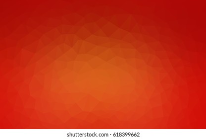 Light Orange vector polygonal illustration, which consist of triangles. Triangular pattern for your business design. Geometric background in Origami style with gradient. 