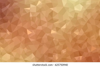 Light Orange vector polygonal illustration, which consist of triangles. Triangular design for your business. Creative geometric background in Origami style with gradient