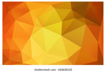 Light Orange vector polygonal illustration, which consist of triangles. Triangular design for your business. Creative geometric background in Origami style with gradient