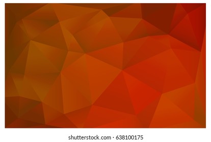 Light Orange vector polygonal illustration, which consist of triangles. Triangular design for your business. Creative geometric background in Origami style with gradient