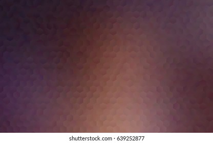 Light Orange vector polygonal illustration, which consist of hexagons. Hexagonal pattern for your business design. Geometric background in Origami style with gradient. 
