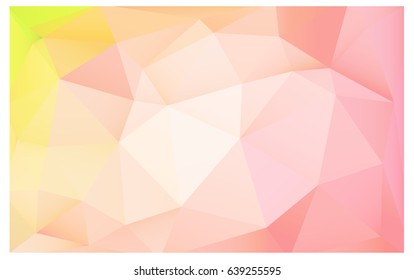 Light Orange vector polygonal illustration, which consist of triangles. Triangular pattern for your business design. Geometric background in Origami style with gradient. 