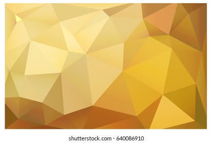 Light Orange vector polygonal illustration, which consist of triangles. Triangular pattern for your business design. Geometric background in Origami style with gradient. 