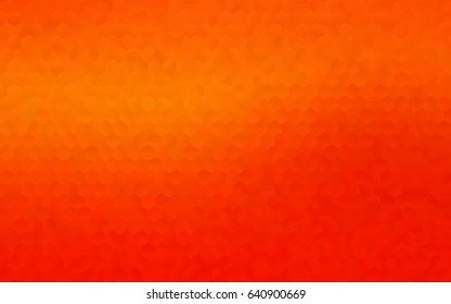 Light Orange vector polygonal illustration, which consist of hexagons. Hexagonal design for your business. Creative geometric background in Origami style with gradient