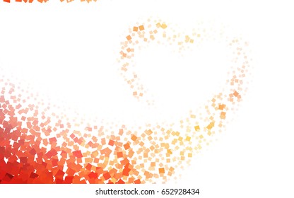 Light Orange vector polygonal illustration, which consist of rectangles. Rectangular pattern for your business design. Geometric background in Origami style with gradient. 