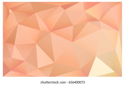 Light Orange vector polygonal illustration, which consist of triangles. Triangular design for your business. Creative geometric background in Origami style with gradient