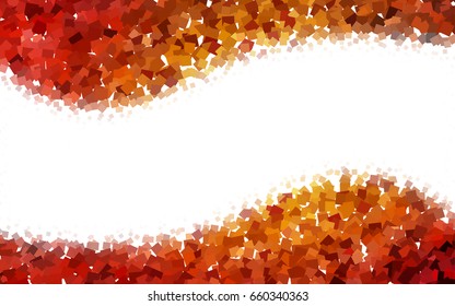 Light Orange vector polygonal illustration, which consist of rectangles. Rectangular pattern for your business design. Geometric background in Origami style with gradient. 