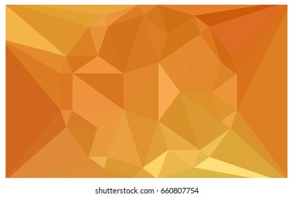 Light Orange vector polygonal illustration, which consist of triangles with a gemstone in center. Triangular design of a huge diamond for your business. Creative geometric background of gems.