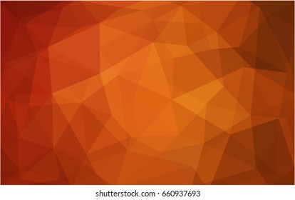 Light Orange vector polygonal illustration, which consist of triangles. Triangular design for your business. Creative geometric background in Origami style with gradient