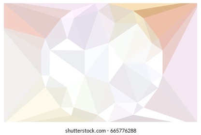 Light Orange vector polygonal illustration, which consist of triangles with a gemstone in center. Triangular design of a huge diamond for your business. Creative geometric background of gems.