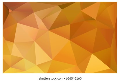 Light Orange vector polygonal illustration, which consist of triangles. Triangular design for your business. Creative geometric background in Origami style with gradient