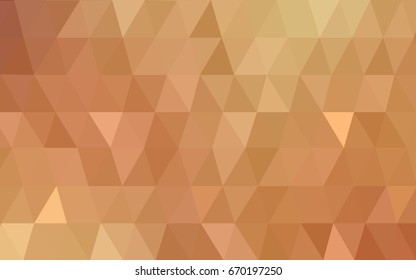 Light Orange vector polygonal illustration, which consist of triangles. Triangular design for your business. Creative geometric background in Origami style with gradient