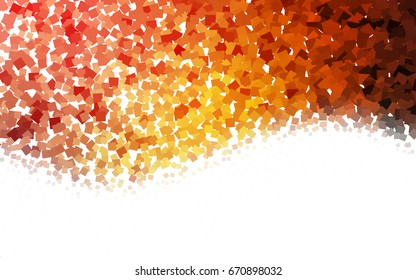 Light Orange vector polygonal illustration consisting of rectangles. Rectangular design for your business. Creative geometric background in origami style with gradient.
