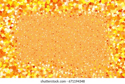 Light Orange vector polygonal illustration, which consist of rectangles. Rectangular pattern for your business design. Geometric background in Origami style with gradient. 
