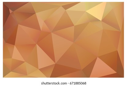 Light Orange vector polygonal illustration, which consist of triangles. Triangular design for your business. Creative geometric background in Origami style with gradient